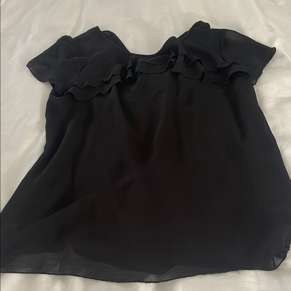 Sheer black blouse